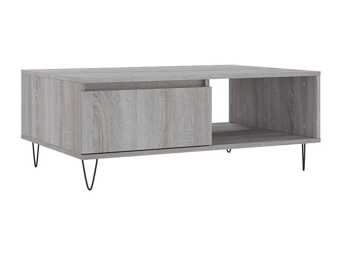 Tavolino da Salotto Grigio Sonoma 90x60x35 cm Legno Multistrato