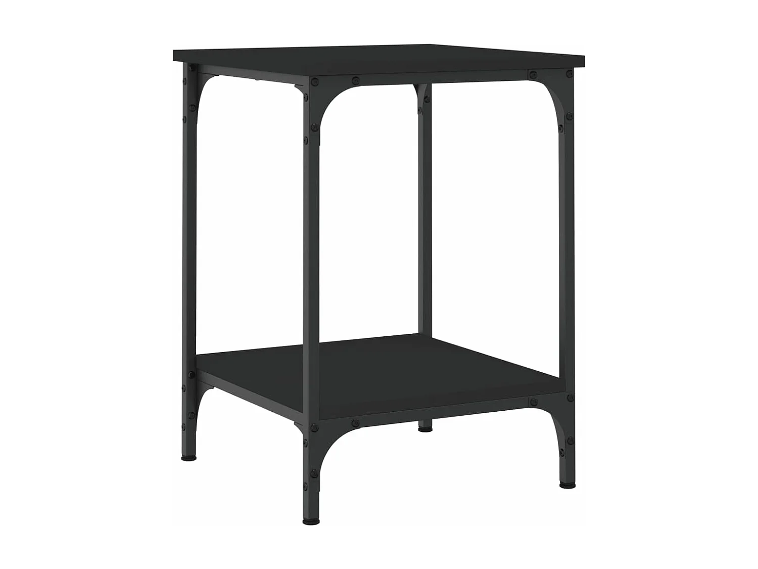 Salontafel 40x40x55 cm bewerkt hout zwart