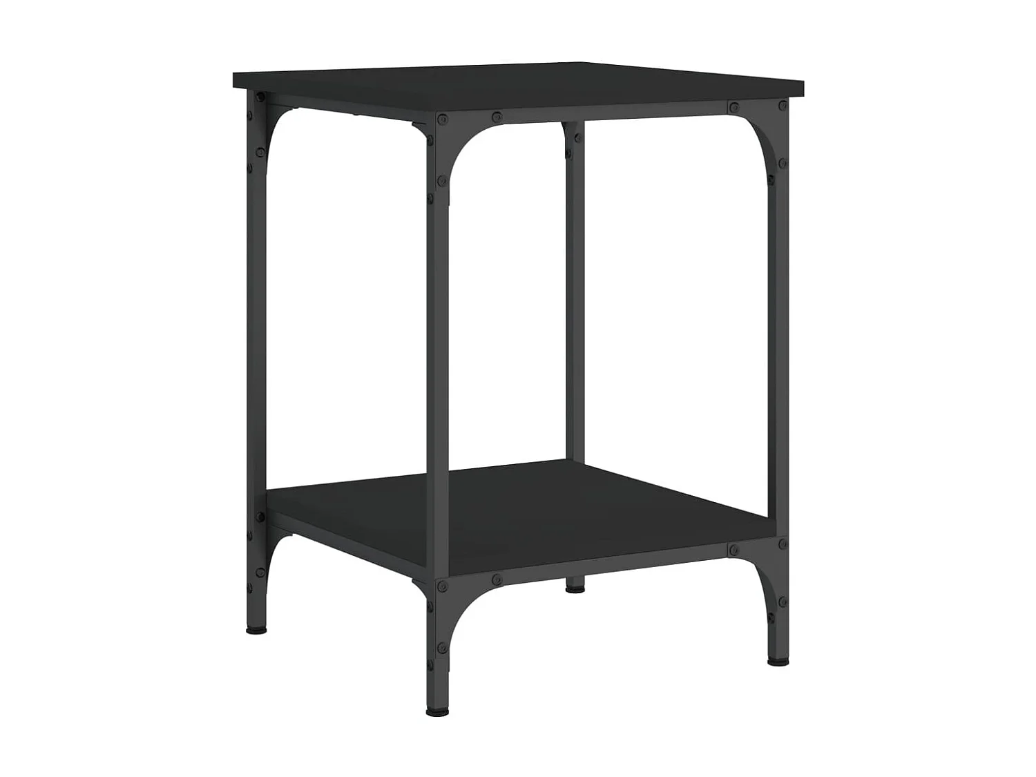 Table basse noir 40x40x55 cm bois d'ingénierie