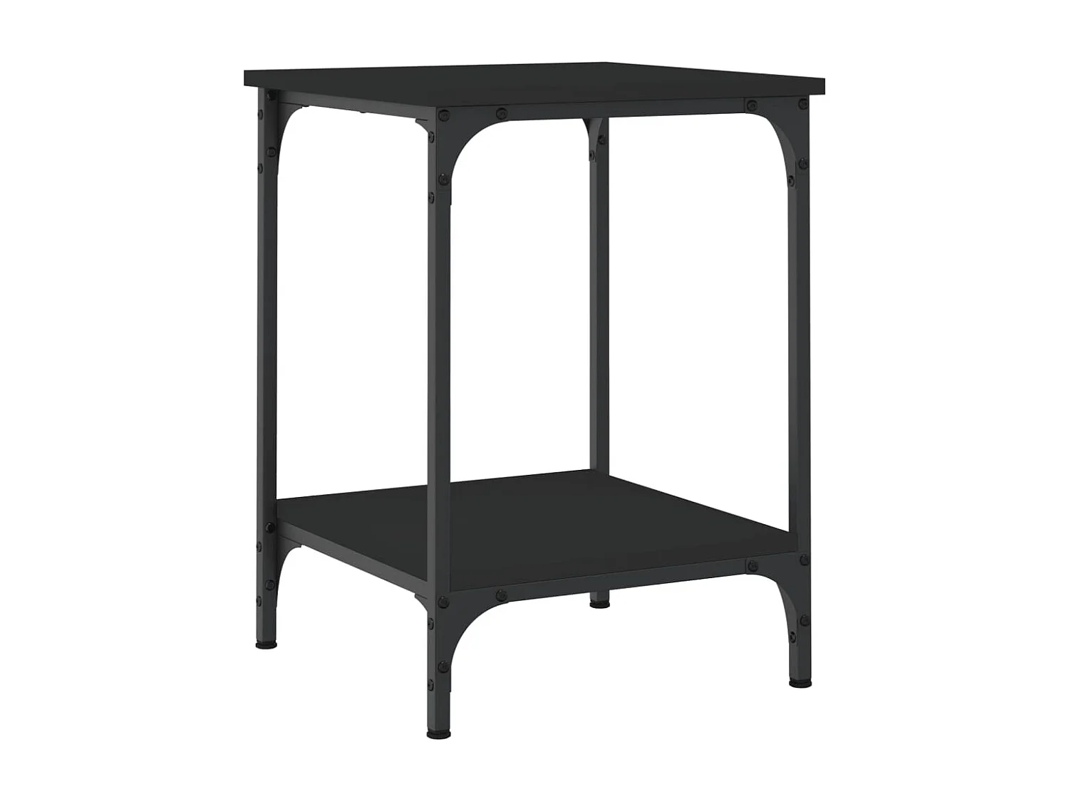 Table basse noir 40x40x55 cm bois d'ingénierie