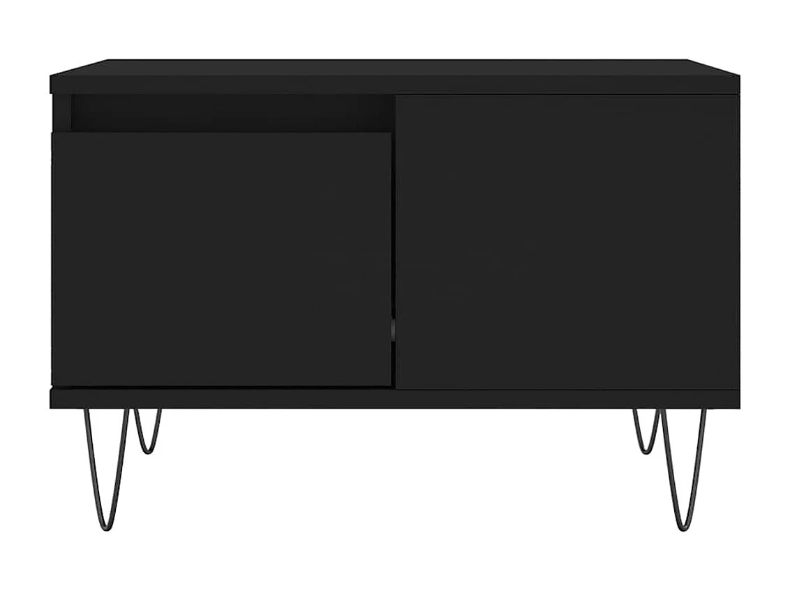 Table basse noir 55x55x36,5 cm bois d'ingénierie