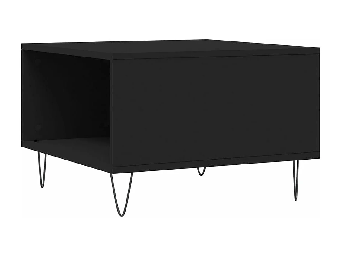 Table basse noir 55x55x36,5 cm bois d'ingénierie