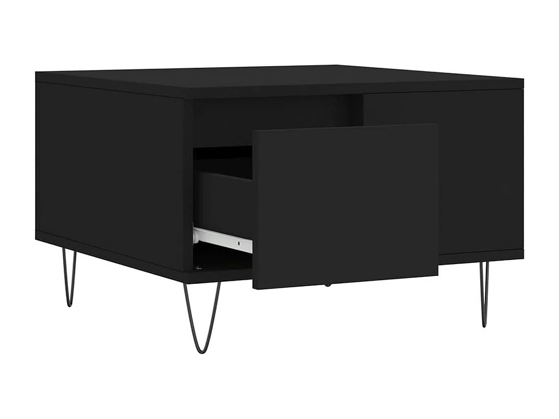 Salontafel 55x55x36,5 cm bewerkt hout zwart