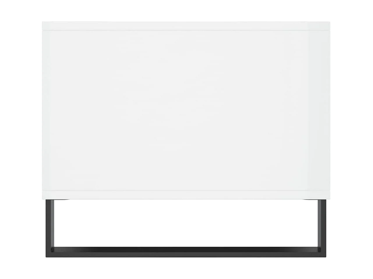 Mesa de centro 90x50x40 cm madeira processada branco brilhante