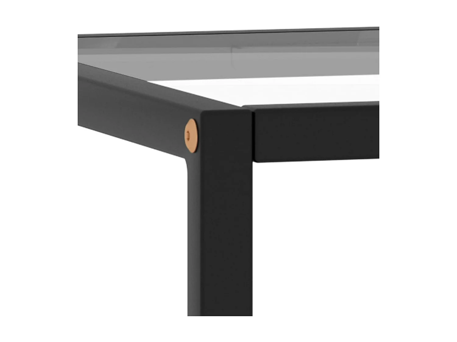 Table basse Noir avec verre trempé 40x40x50 cm