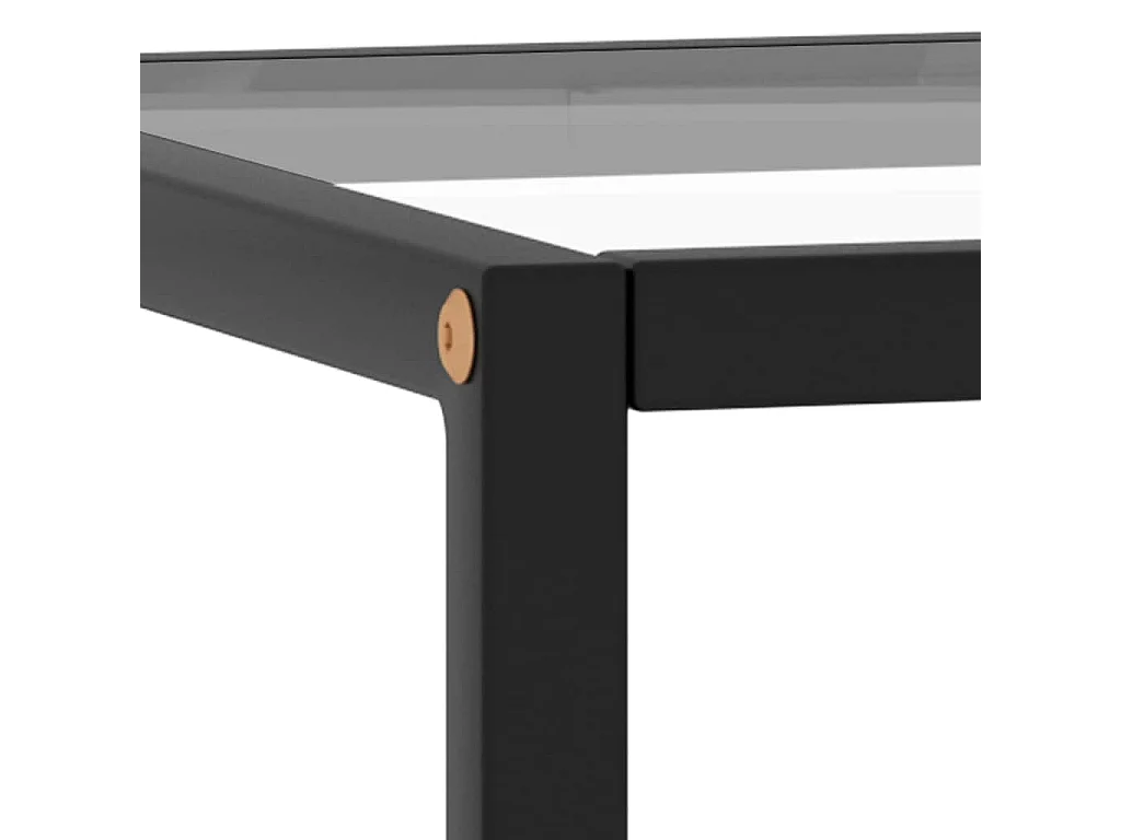 Couchtisch Schwarz mit Hartglas 40x40x50 cm