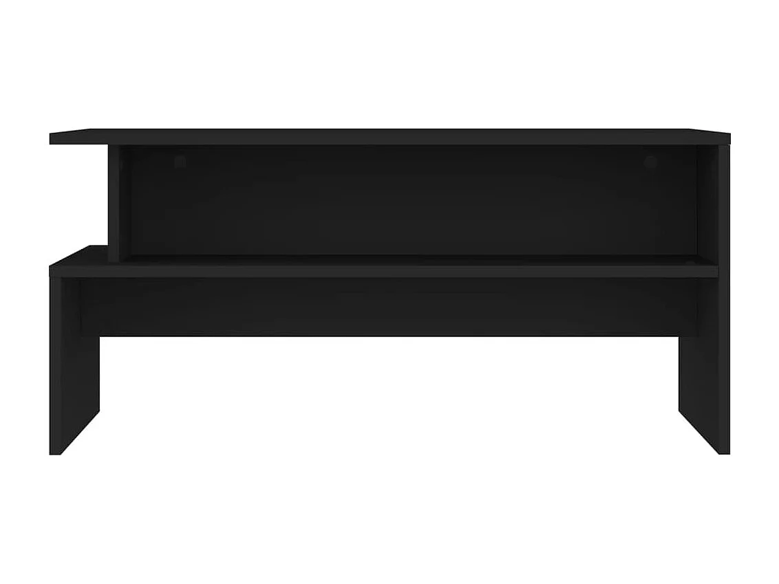 Table basse noir 90x55x42,5 cm bois d'ingénierie