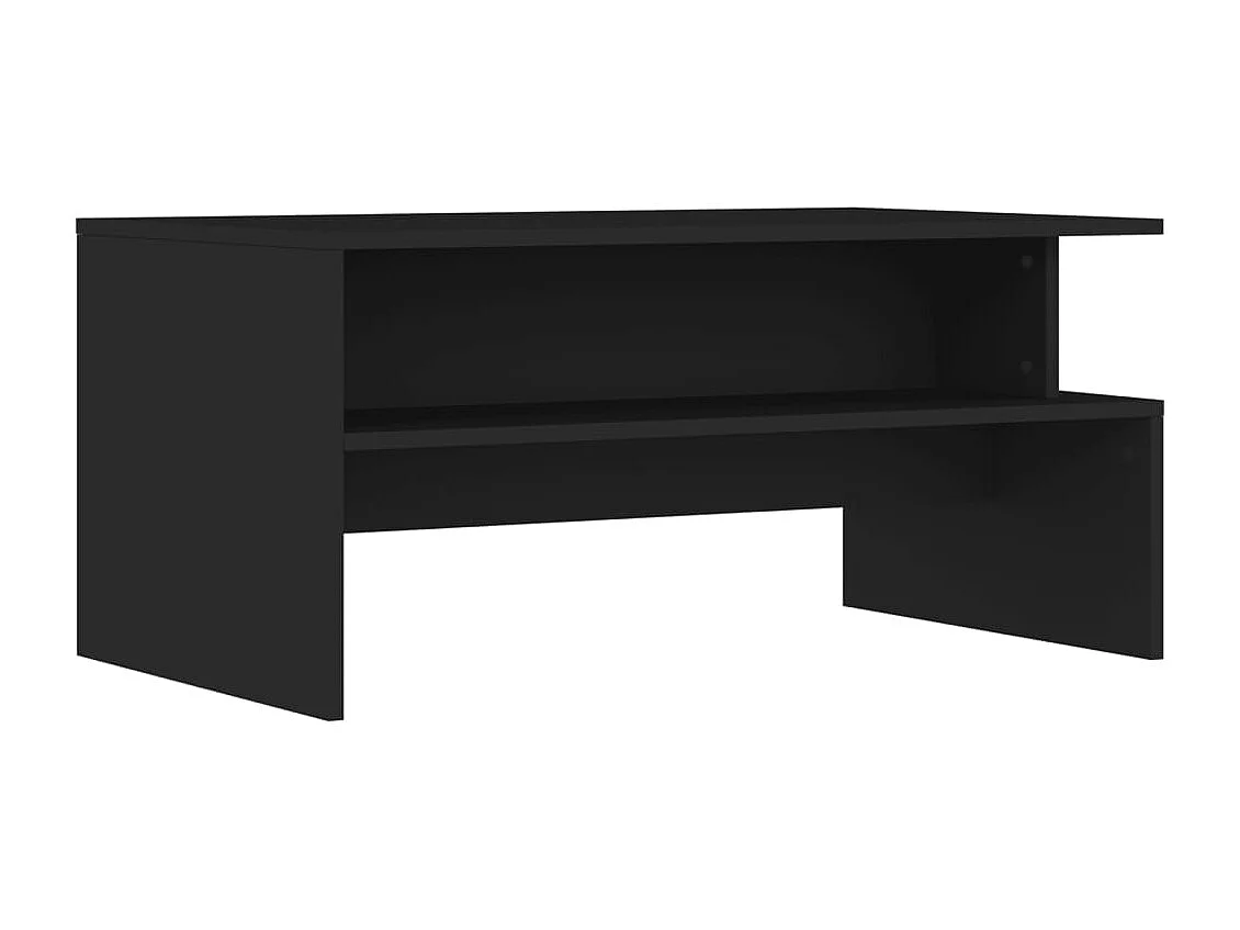 Table basse noir 90x55x42,5 cm bois d'ingénierie
