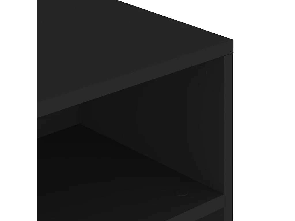 Table basse noir 90x55x42,5 cm bois d'ingénierie