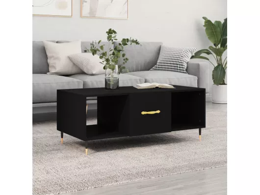 Kauf Unique Couchtisch Schwarz 102x50x40 cm Holzwerkstoff