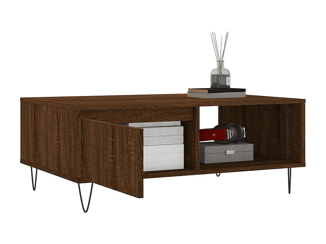 Couchtisch Braun Eichen-Optik 90x60x35 cm Holzwerkstoff
