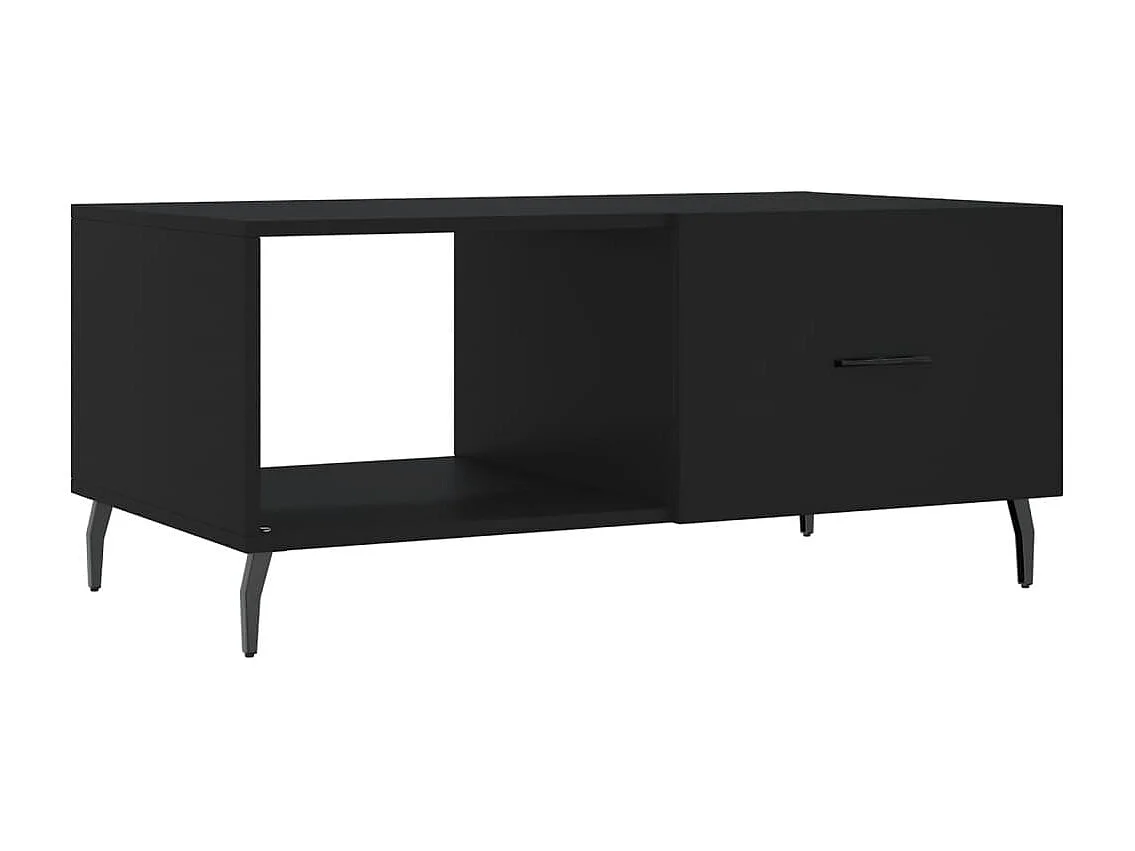 Mesa de centro 90x50x40 cm madeira processada preto