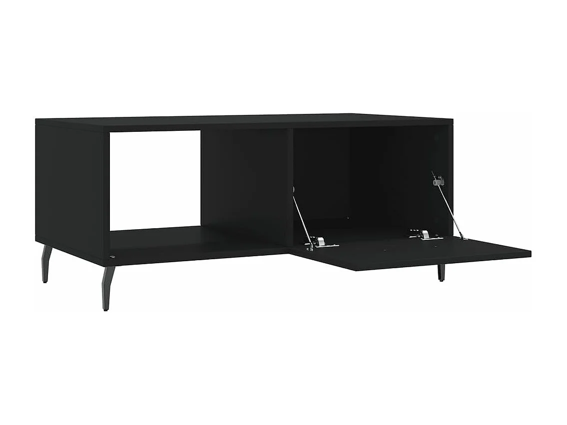 Mesa de centro 90x50x40 cm madeira processada preto