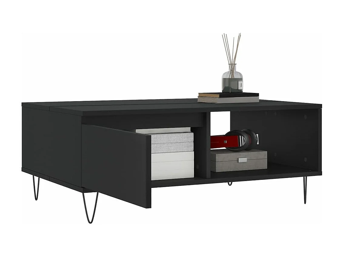 Mesa de centro 90x60x35 cm derivados de madeira preto