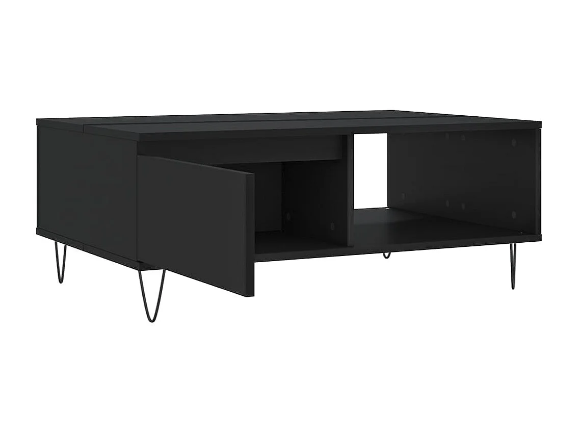Mesa de centro 90x60x35 cm derivados de madeira preto