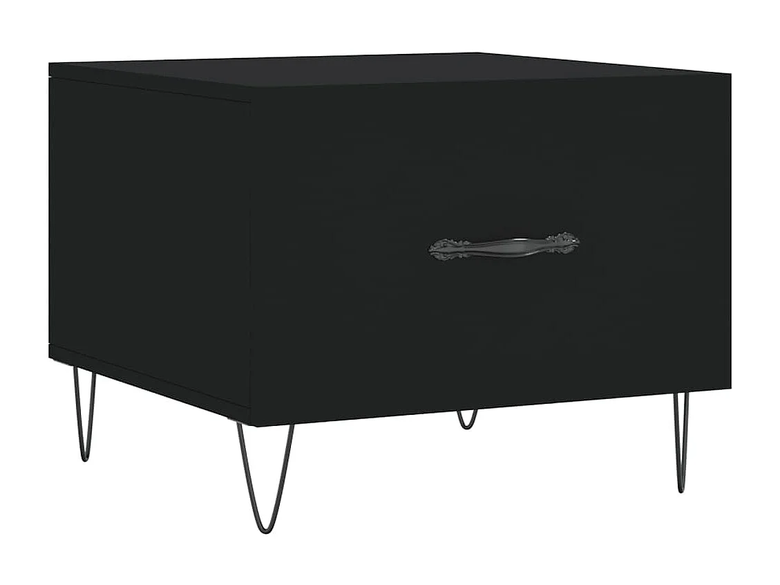 Salontafel 50x50x40 cm bewerkt hout zwart
