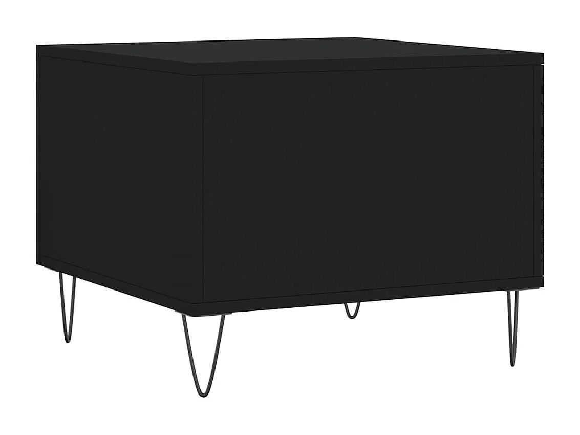 Salontafel 50x50x40 cm bewerkt hout zwart