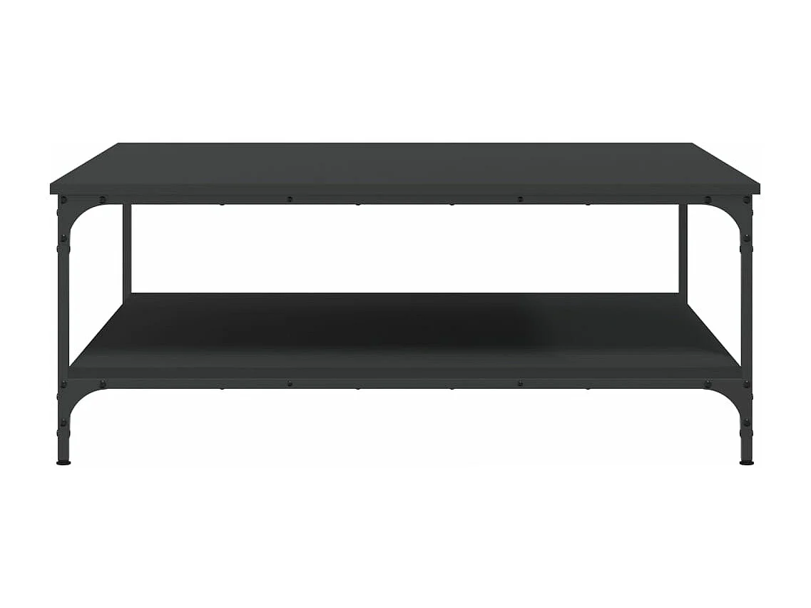 Table basse noir 100x100x40 cm bois d'ingénierie
