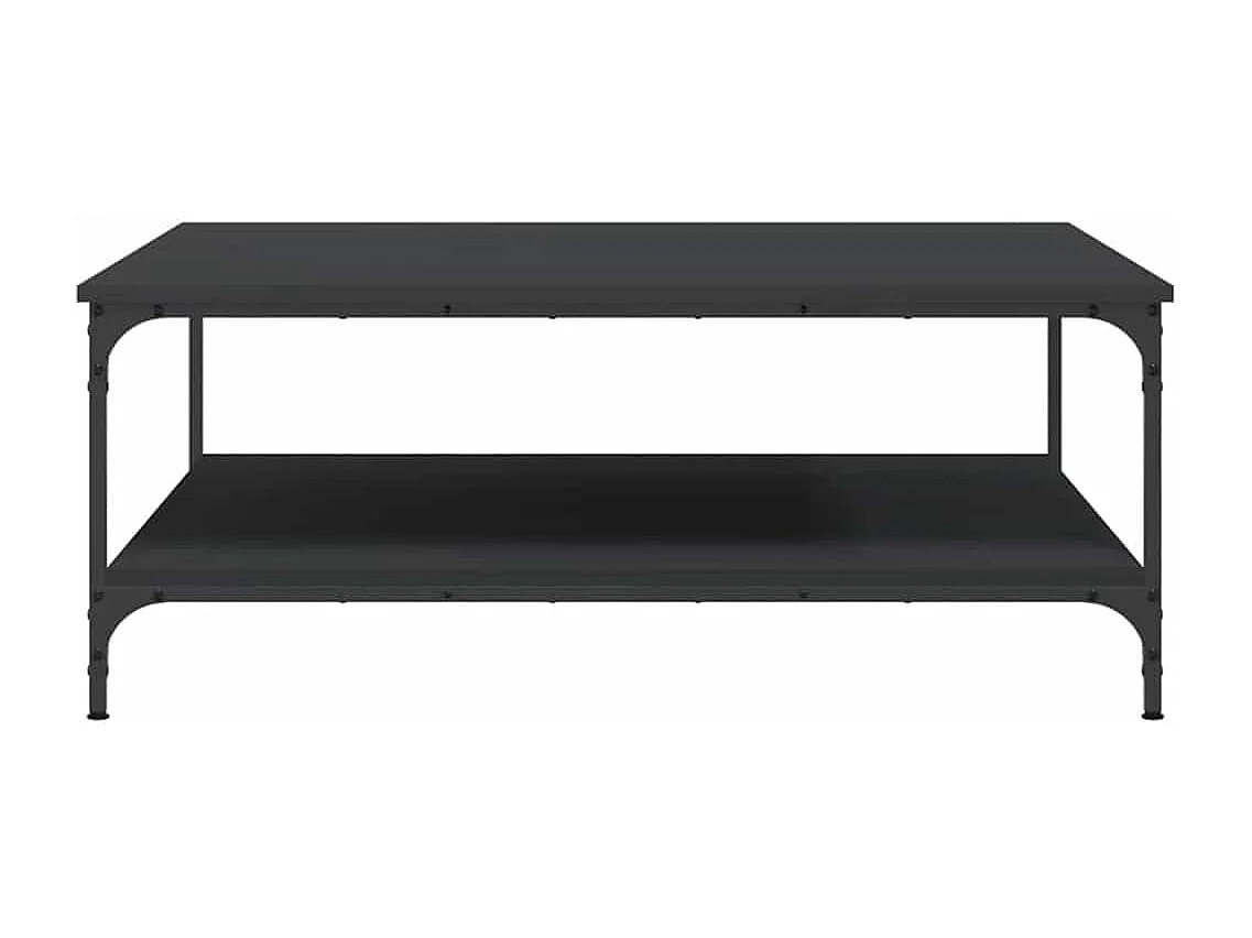 Table basse noir 100x100x40 cm bois d'ingénierie