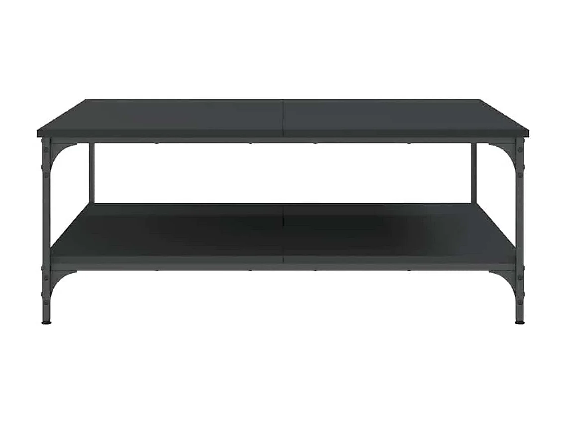 Table basse noir 100x100x40 cm bois d'ingénierie