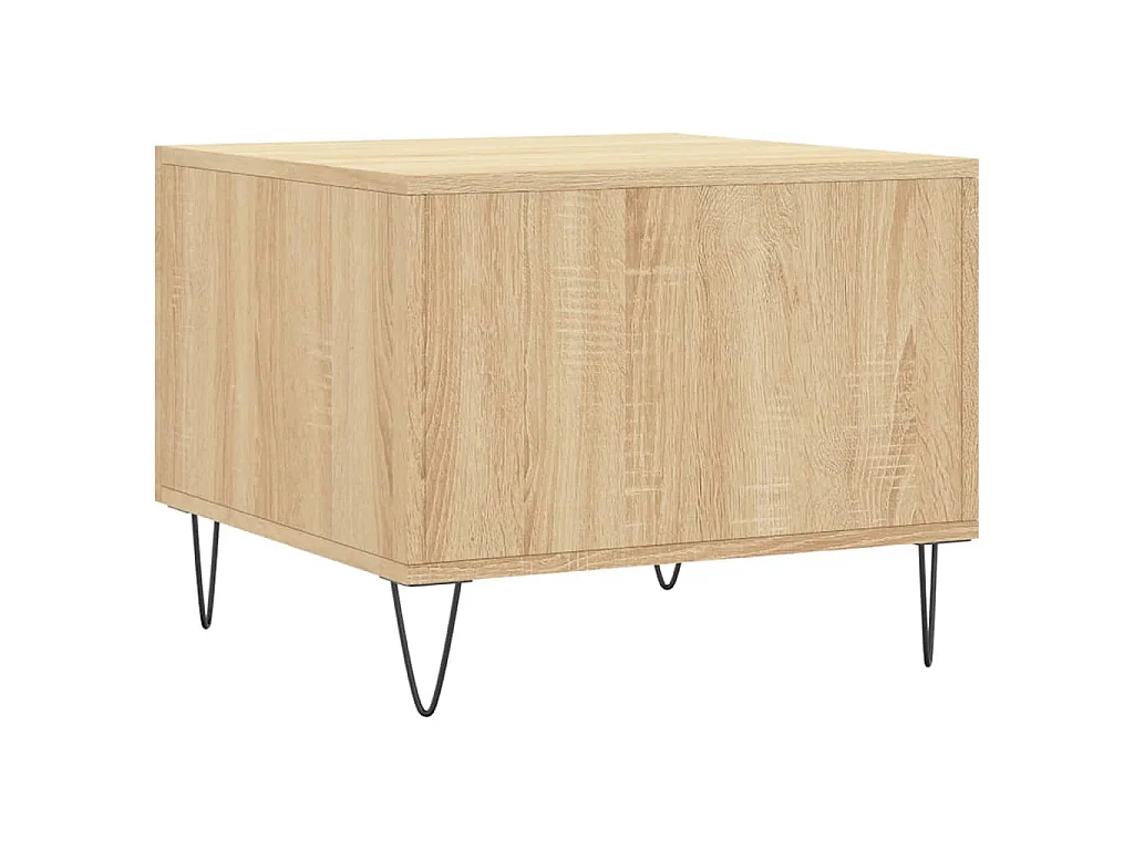 Salontafel 50x50x35 cm bewerkt hout sonoma eikenkleurig