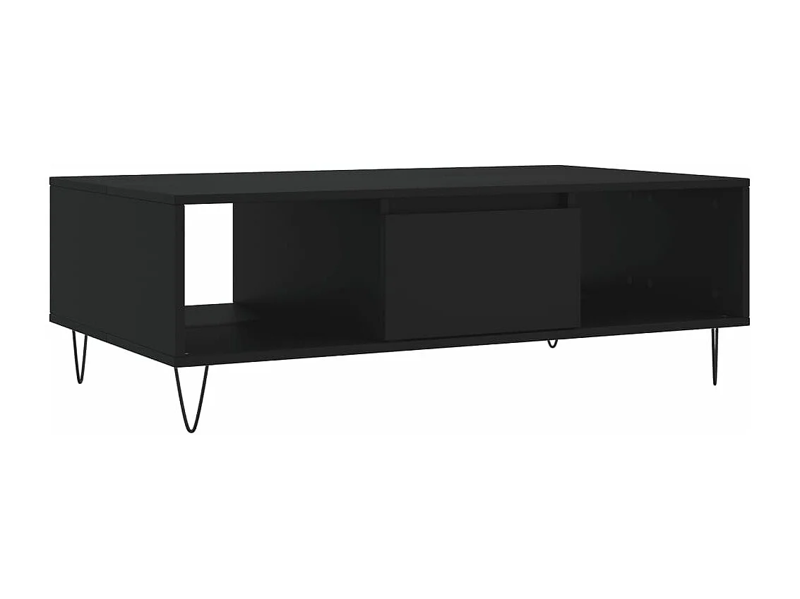 Table basse noir 104x60x35 cm bois d'ingénierie