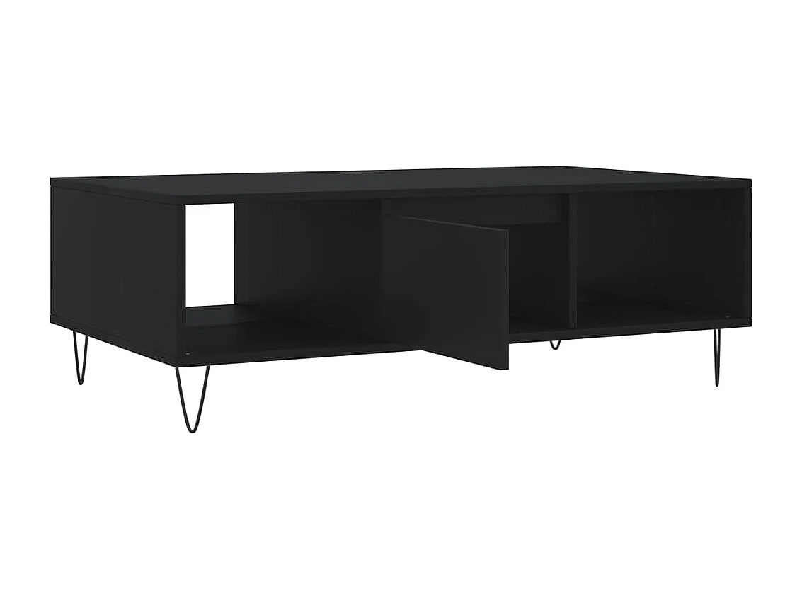 Table basse noir 104x60x35 cm bois d'ingénierie