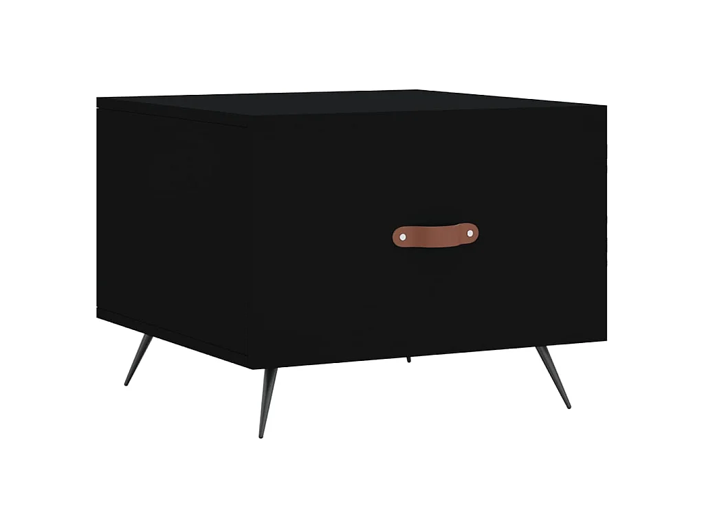 Table basse Noir 50x50x40 cm Bois d'ingénierie