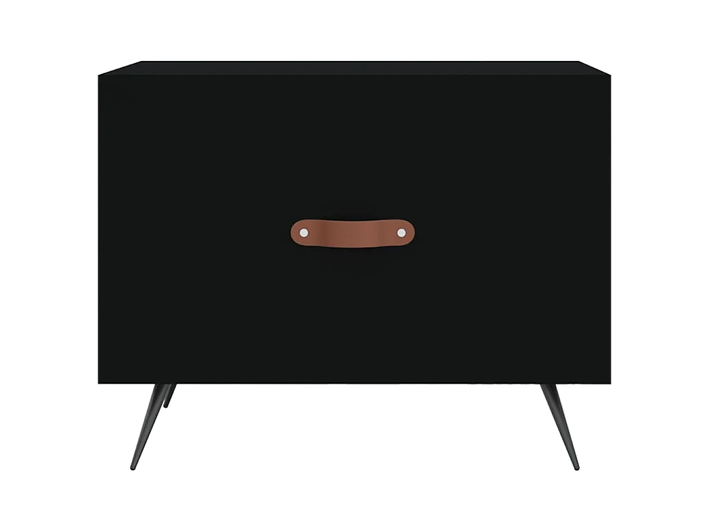 Table basse Noir 50x50x40 cm Bois d'ingénierie