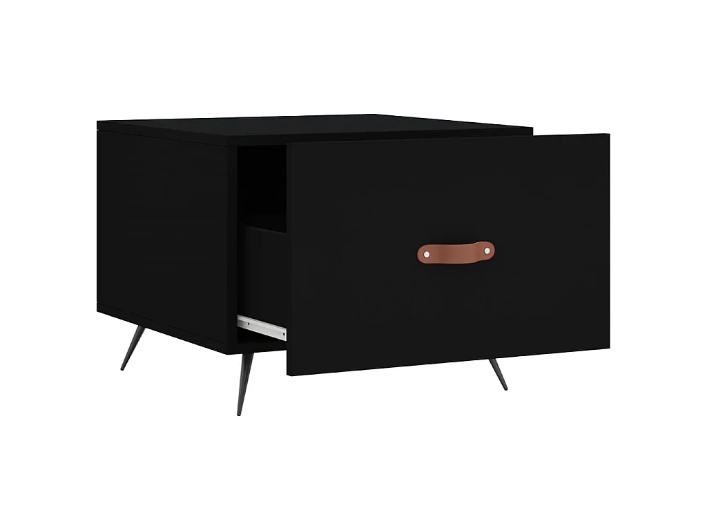 Table basse Noir 50x50x40 cm Bois d'ingénierie