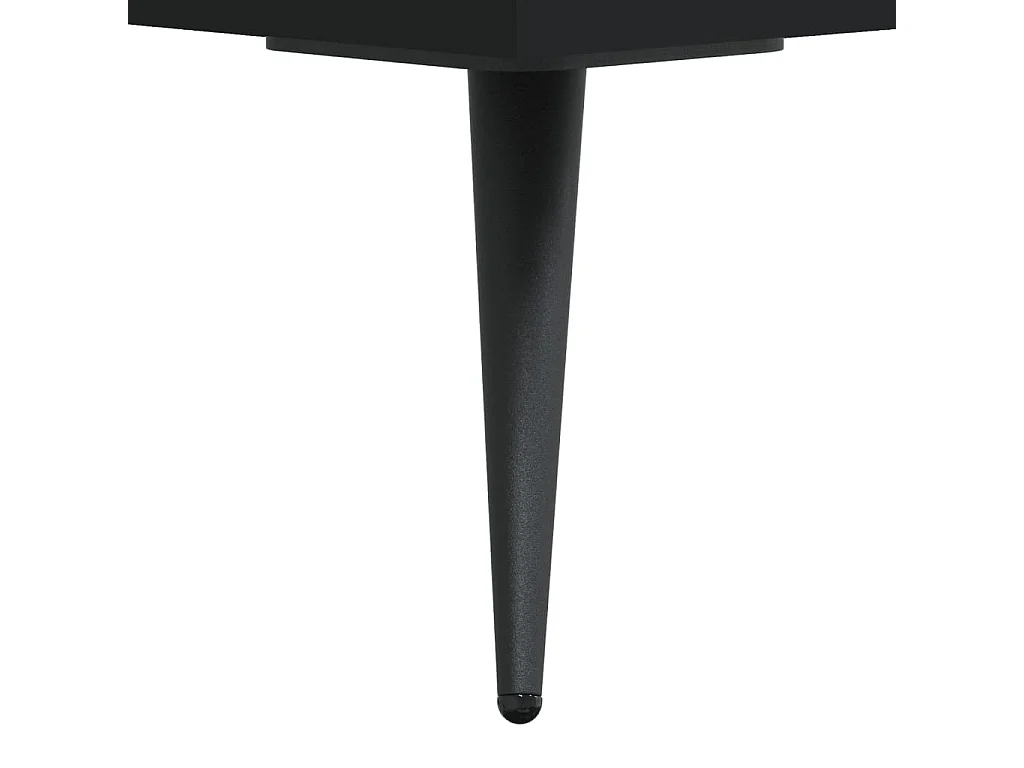 Table basse Noir 50x50x40 cm Bois d'ingénierie