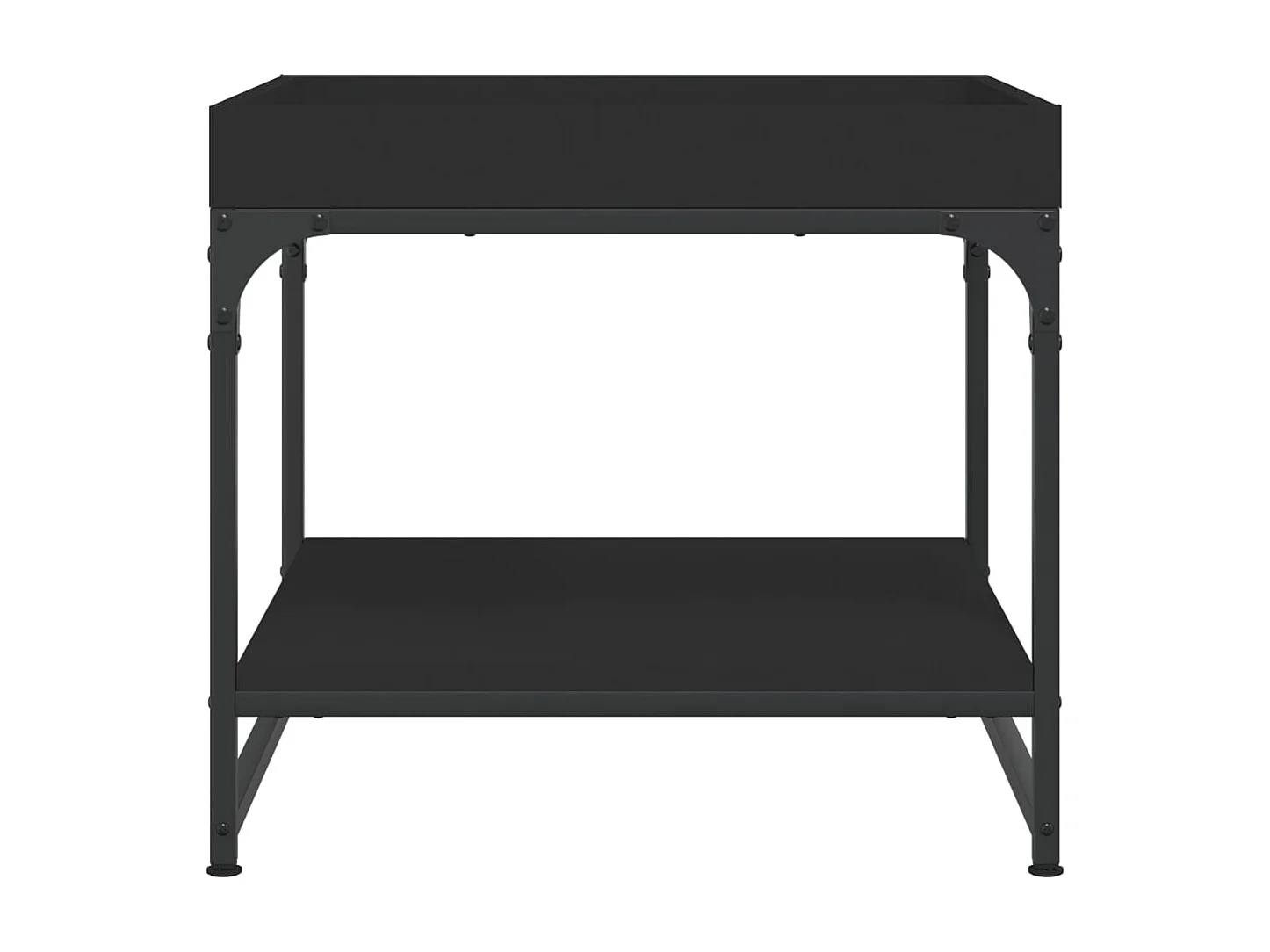 Table basse noir 49,5x49,5x45 cm bois d'ingénierie