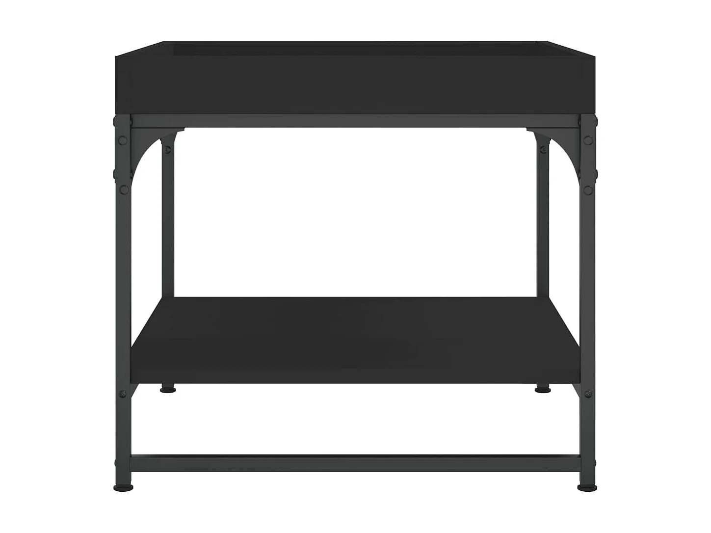 Table basse noir 49,5x49,5x45 cm bois d'ingénierie