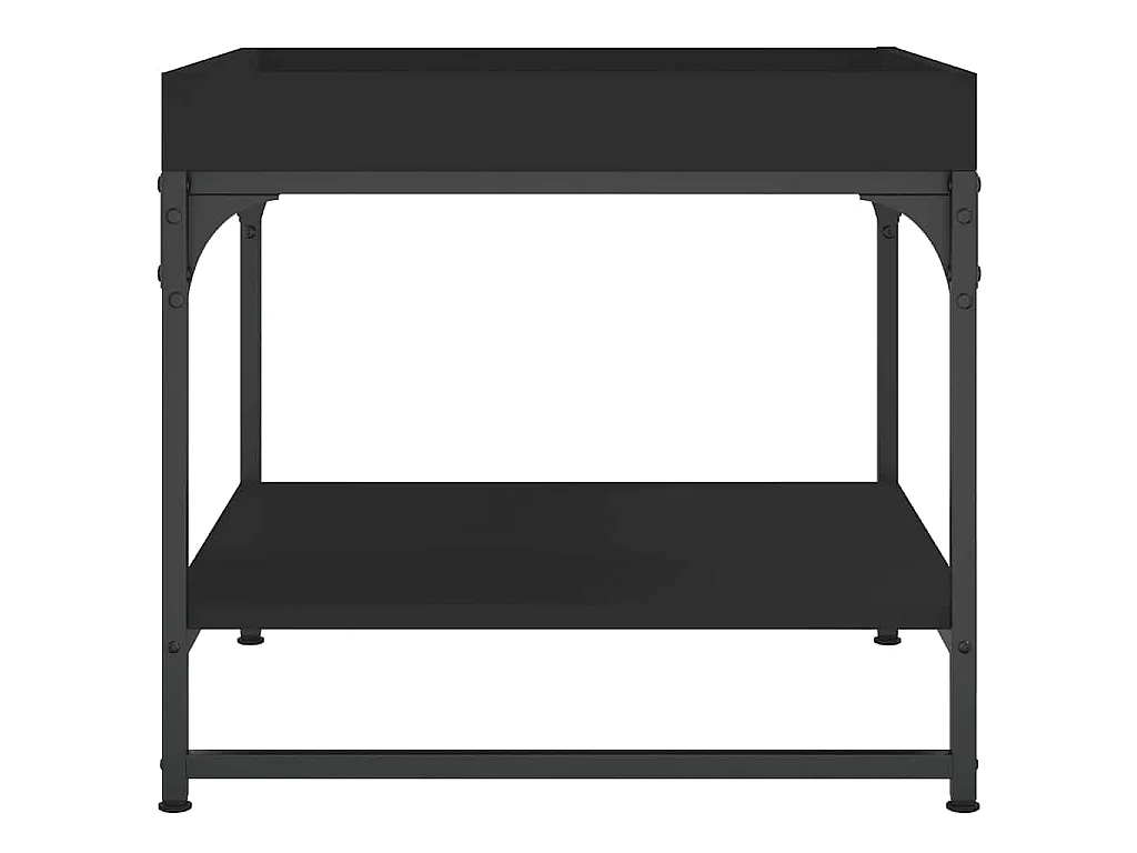 Table basse noir 49,5x49,5x45 cm bois d'ingénierie