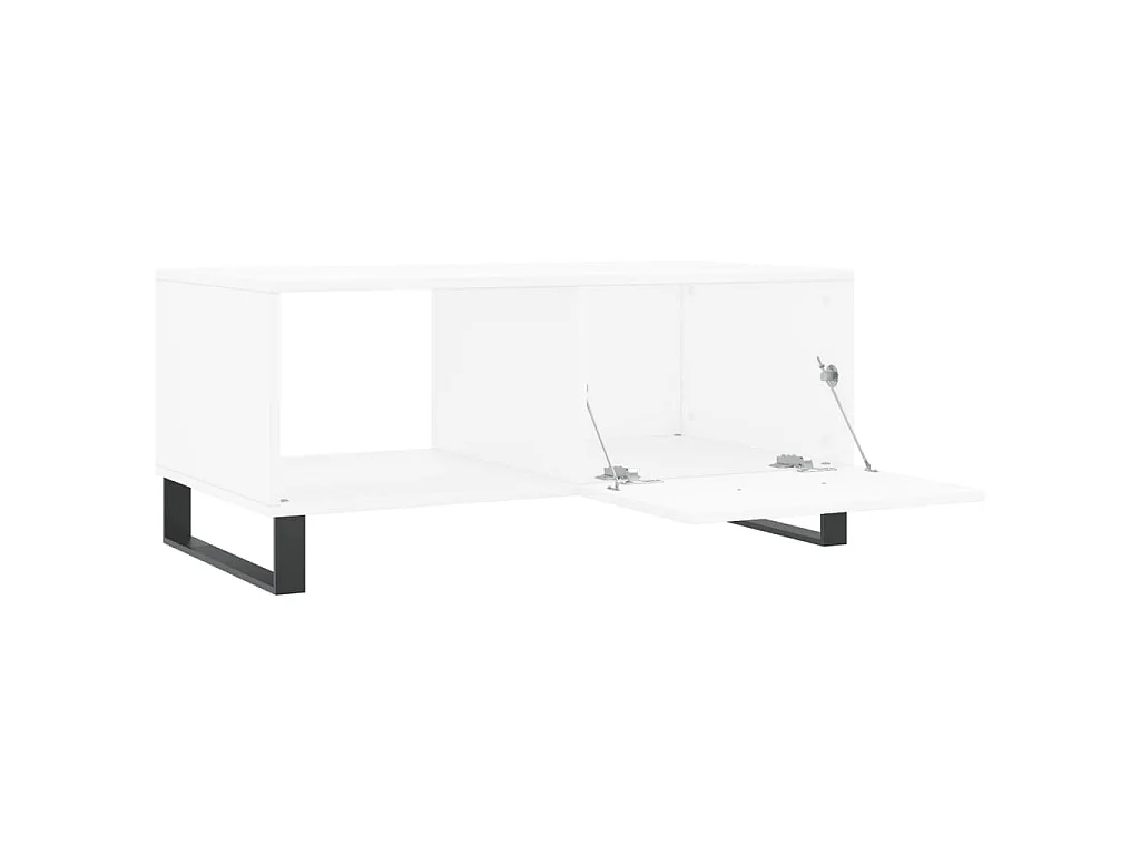 Table basse blanc 90x50x40 cm bois d'ingénierie
