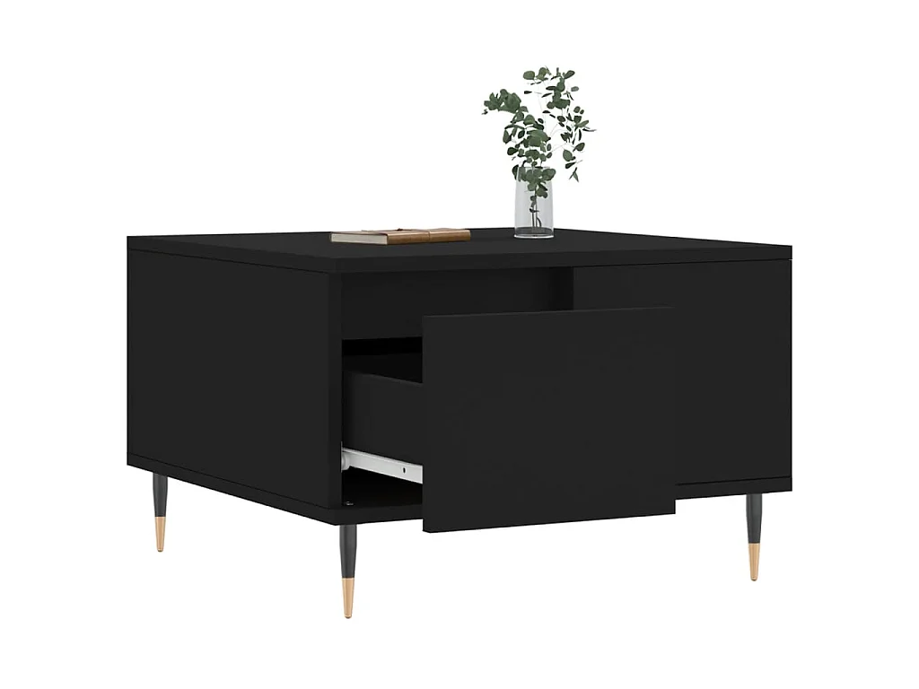 Salontafel 55x55x36,5 cm bewerkt hout zwart