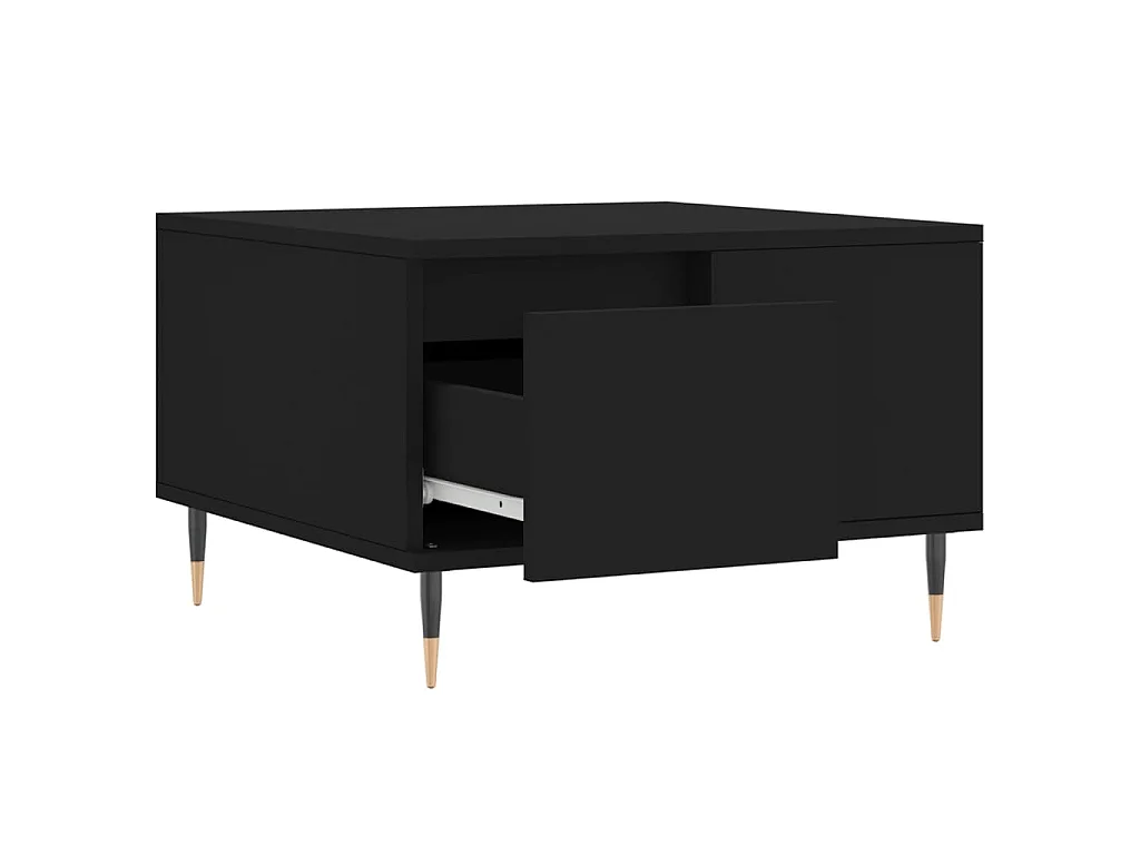 Salontafel 55x55x36,5 cm bewerkt hout zwart