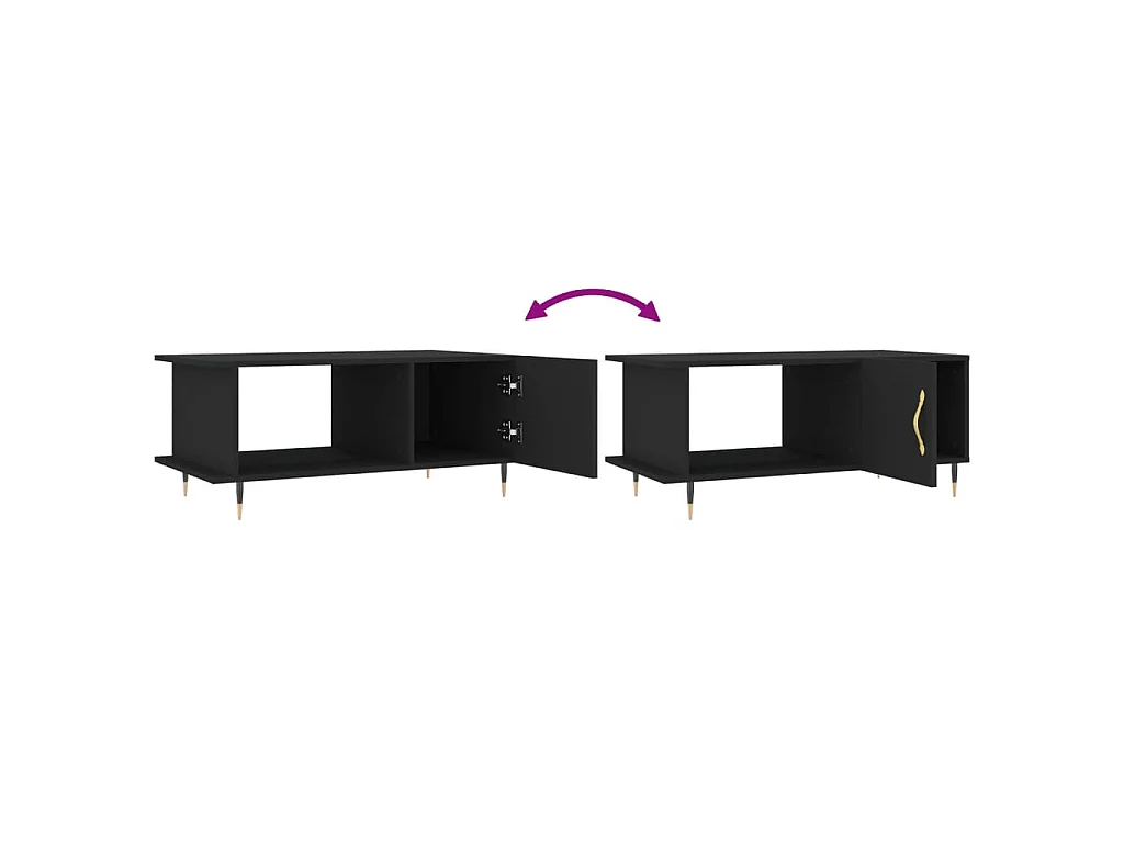 Couchtisch Schwarz 90x50x40 cm Holzwerkstoff