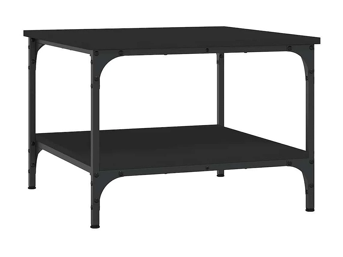 Tavolino da Salotto Nero 55x55x40 cm in Legno Multistrato