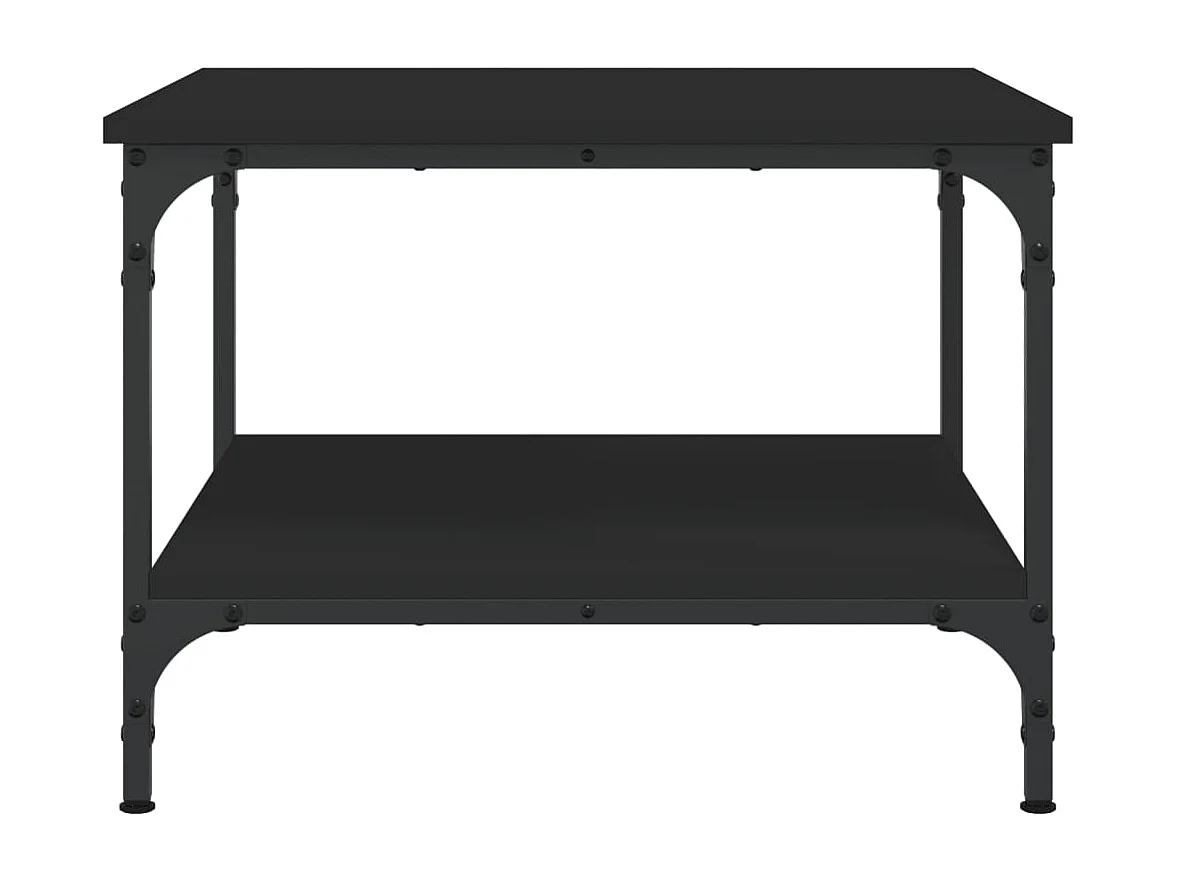 Tavolino da Salotto Nero 55x55x40 cm in Legno Multistrato