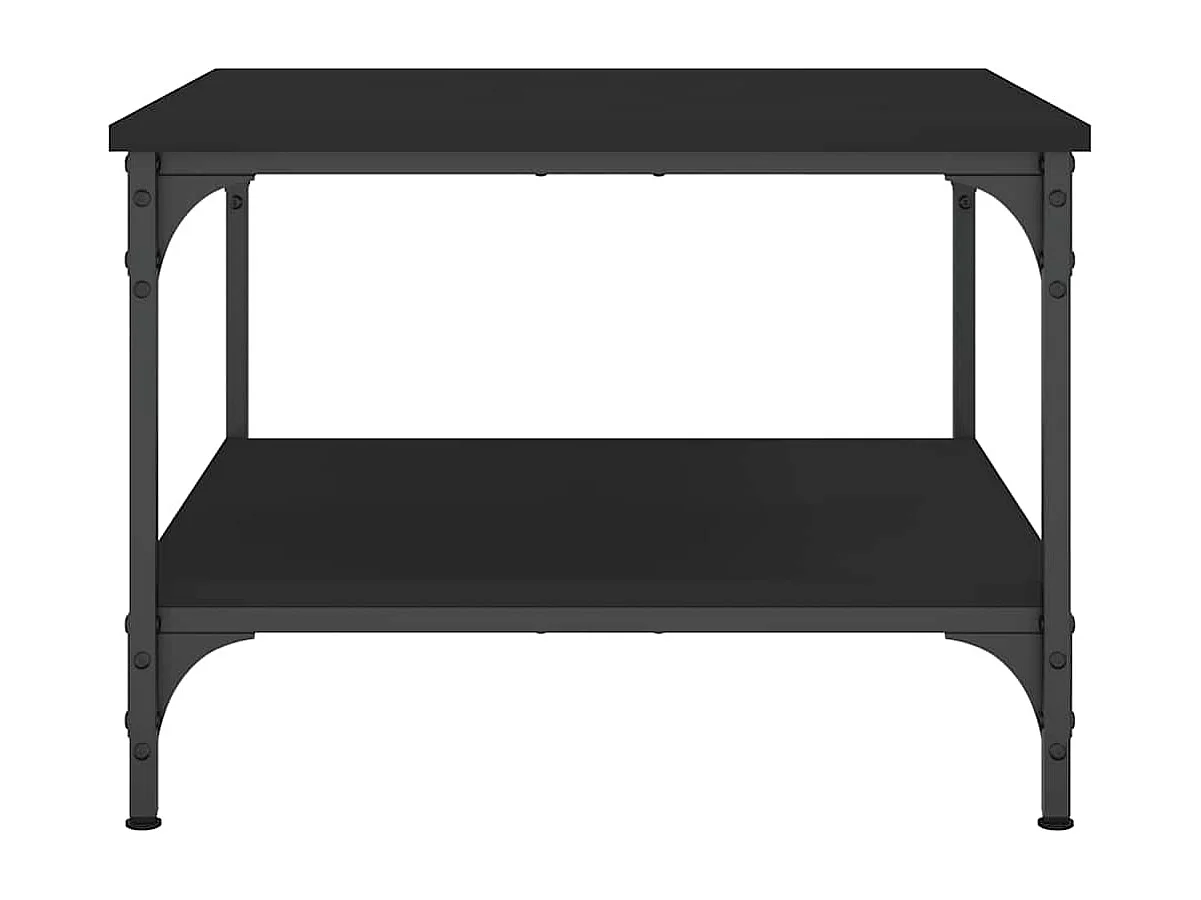 Table basse Noir 55x55x40 cm bois d'ingénierie