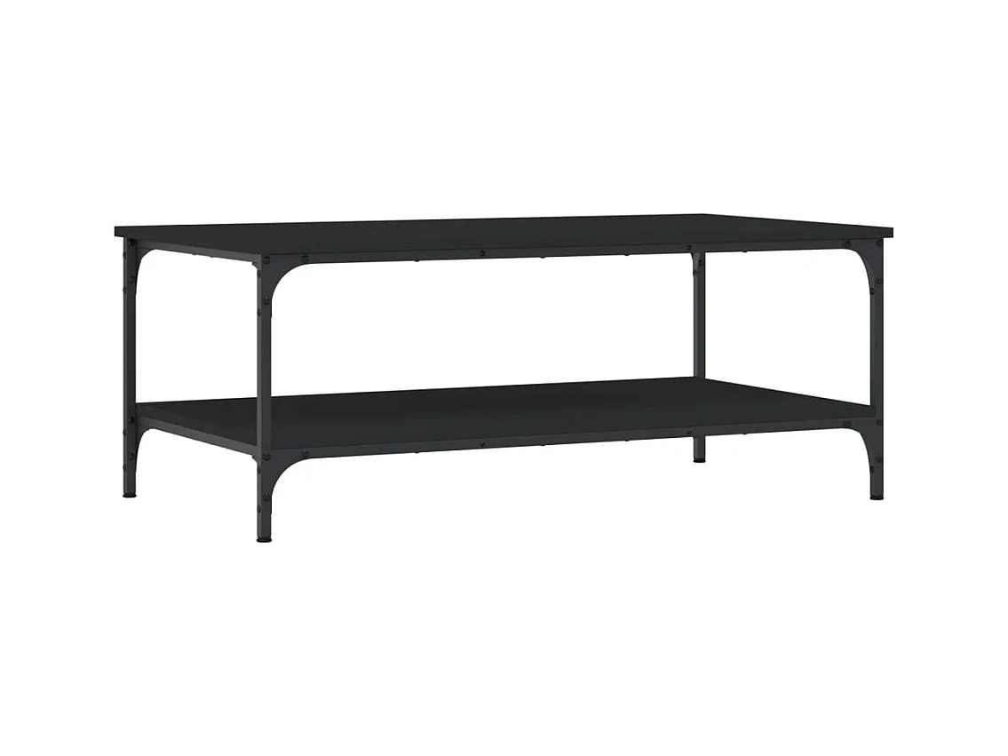 Table basse noir 100x55x40 cm bois d'ingénierie