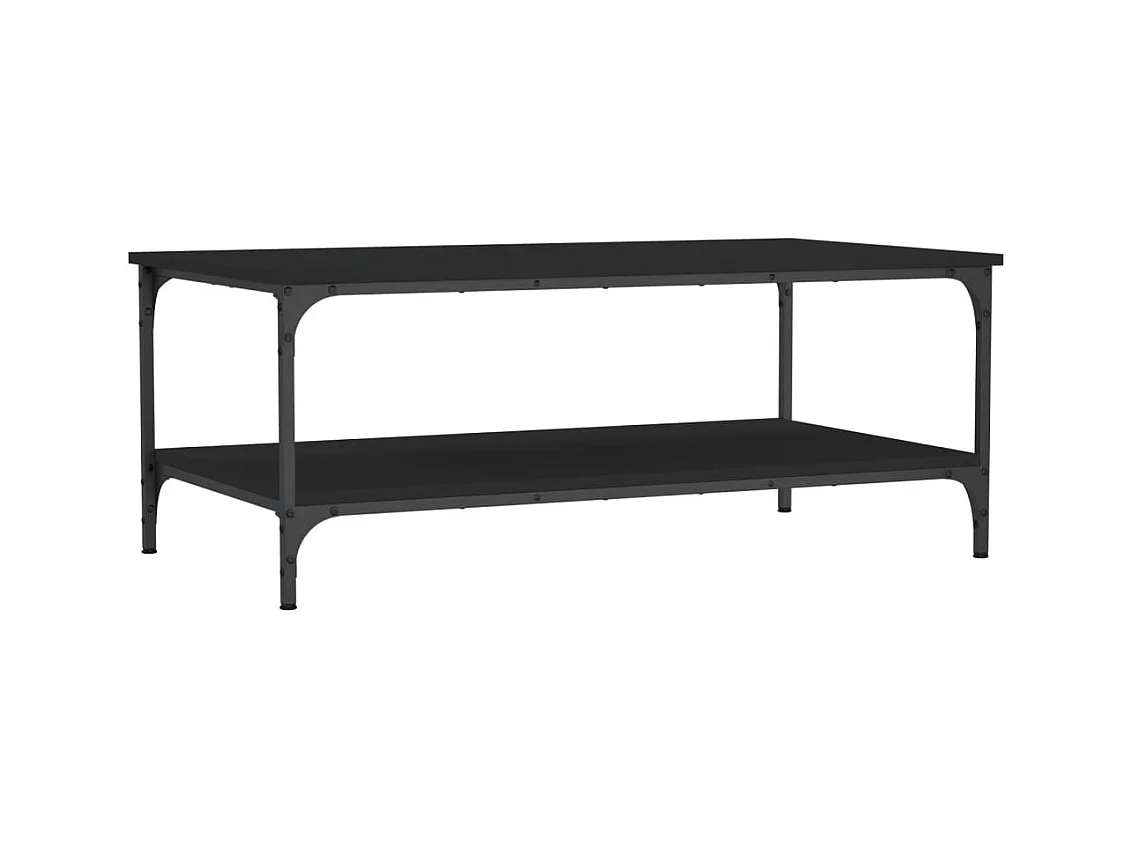 Table basse noir 100x55x40 cm bois d'ingénierie
