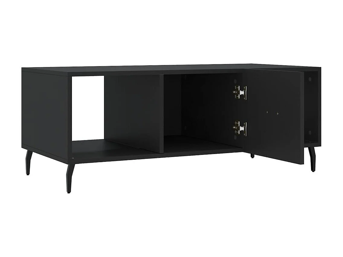 Table basse noir 102x50x40 cm bois d'ingénierie
