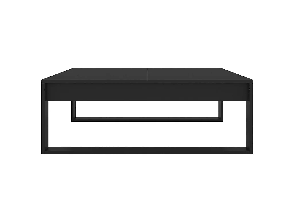 Table basse Noir 100x100x35 cm Bois d’ingénierie