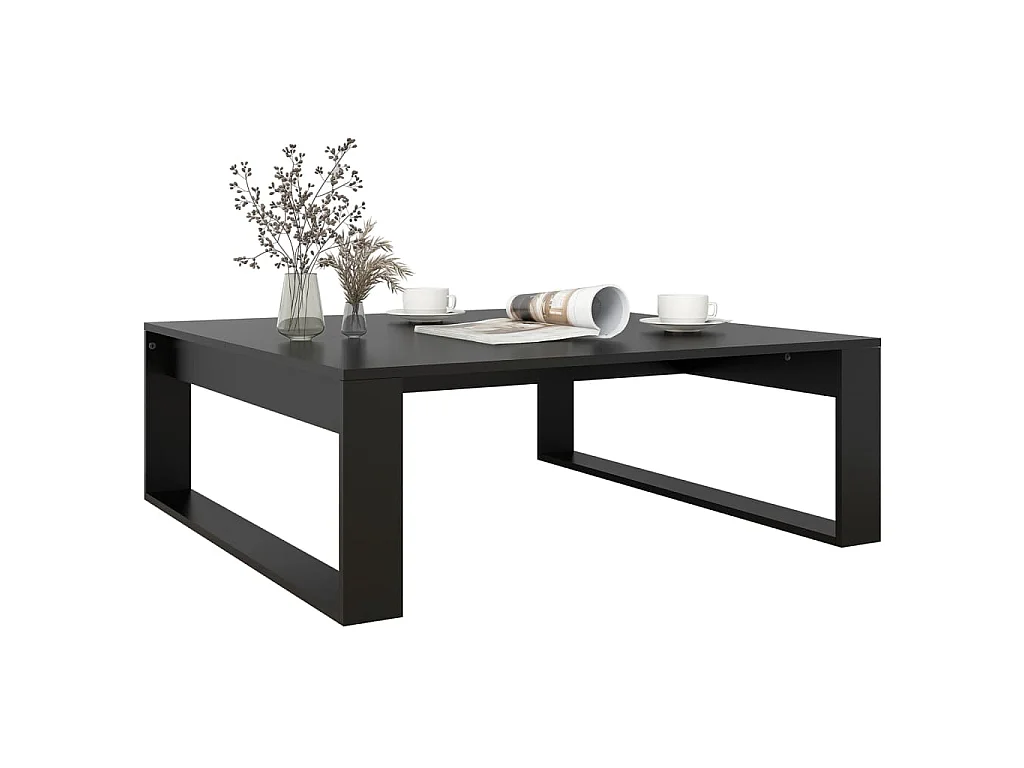 Table basse Noir 100x100x35 cm Bois d’ingénierie