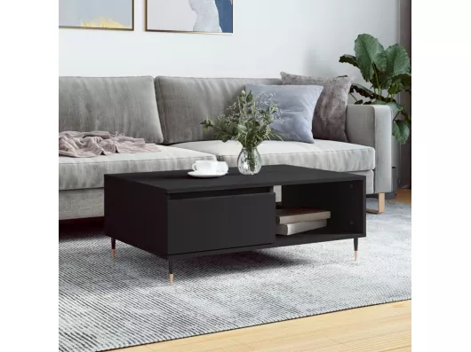 Kauf Unique Couchtisch Schwarz 90x60x35 cm Holzwerkstoff