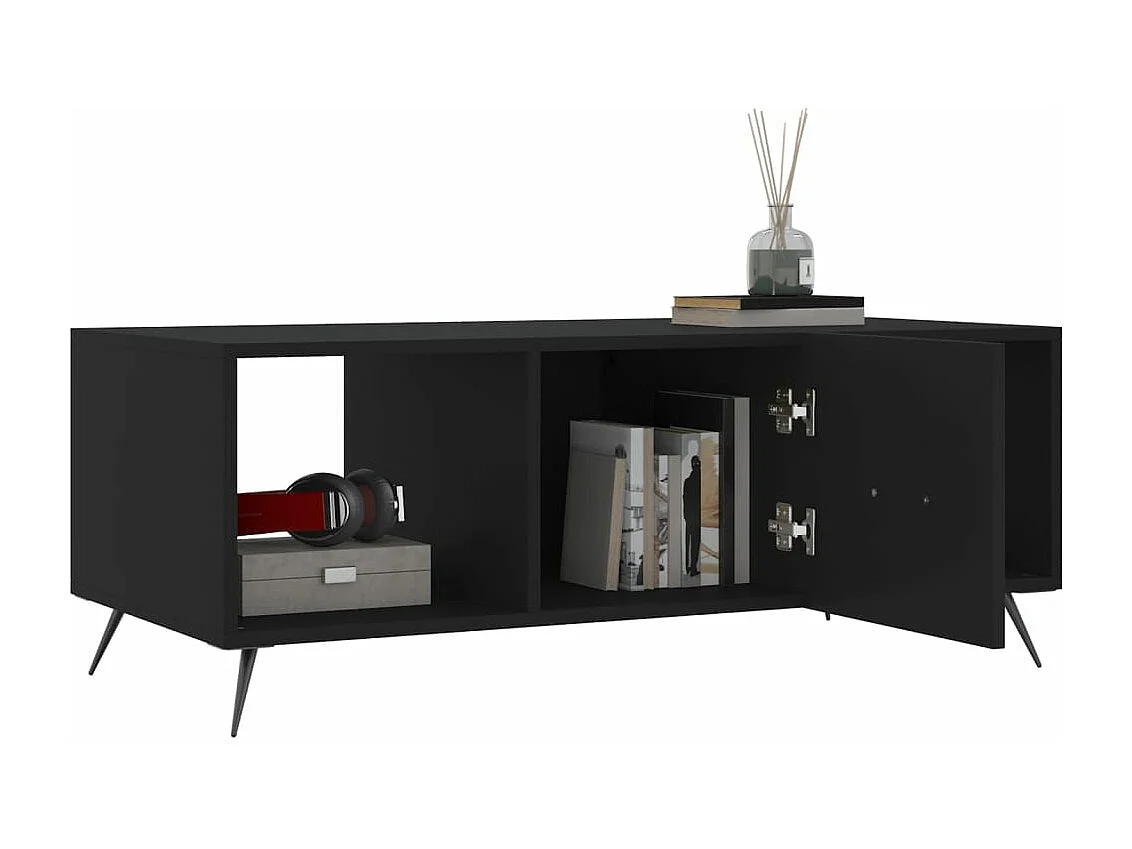 Table basse noir 102x50x40 cm bois d'ingénierie