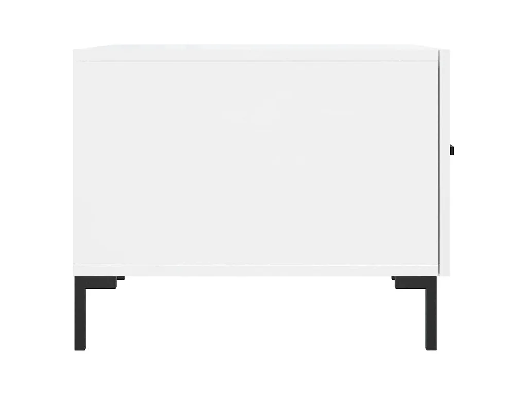 Table basse blanc brillant 50x50x40 cm bois d'ingénierie