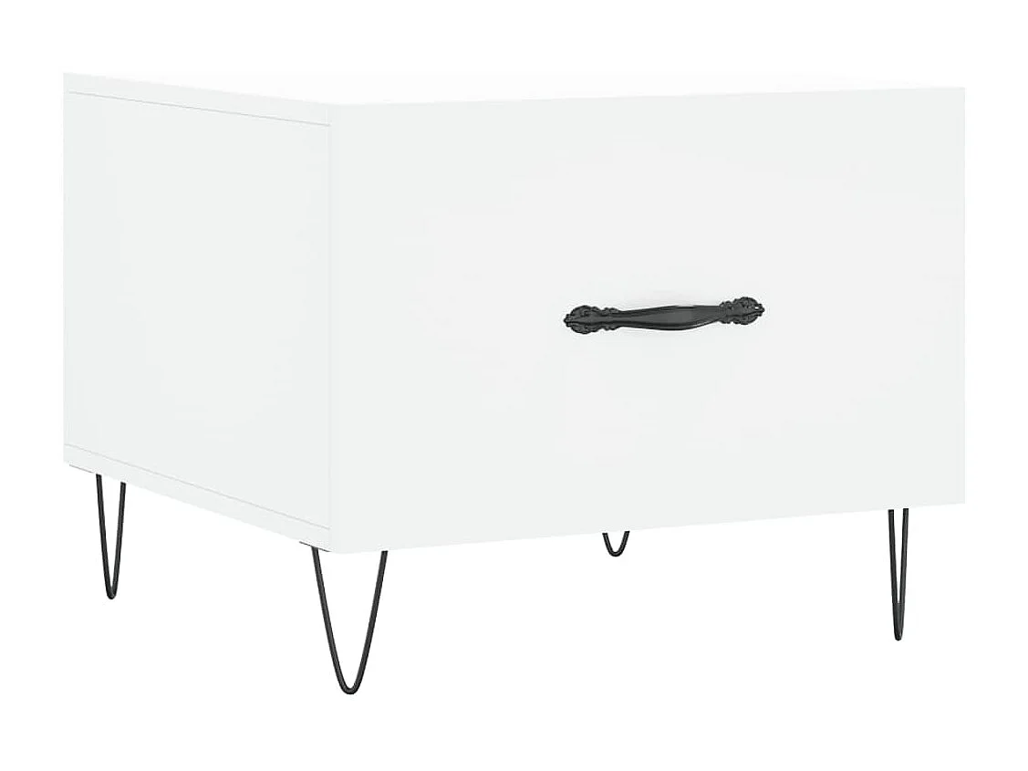 Table basse blanc 50x50x40 cm bois d'ingénierie